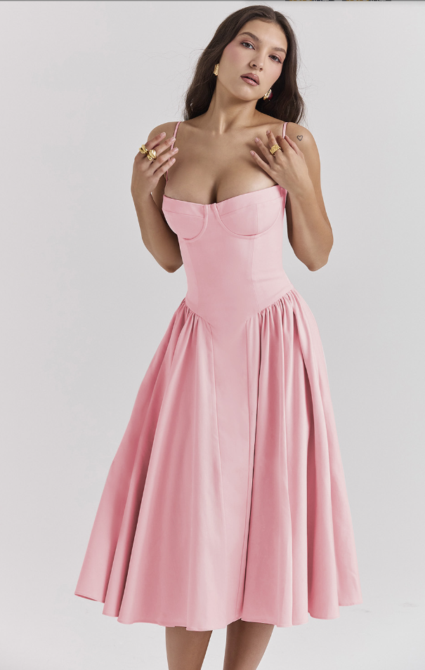 Jutte | Sukienka Midi Bez Rękawów dla Kobiet