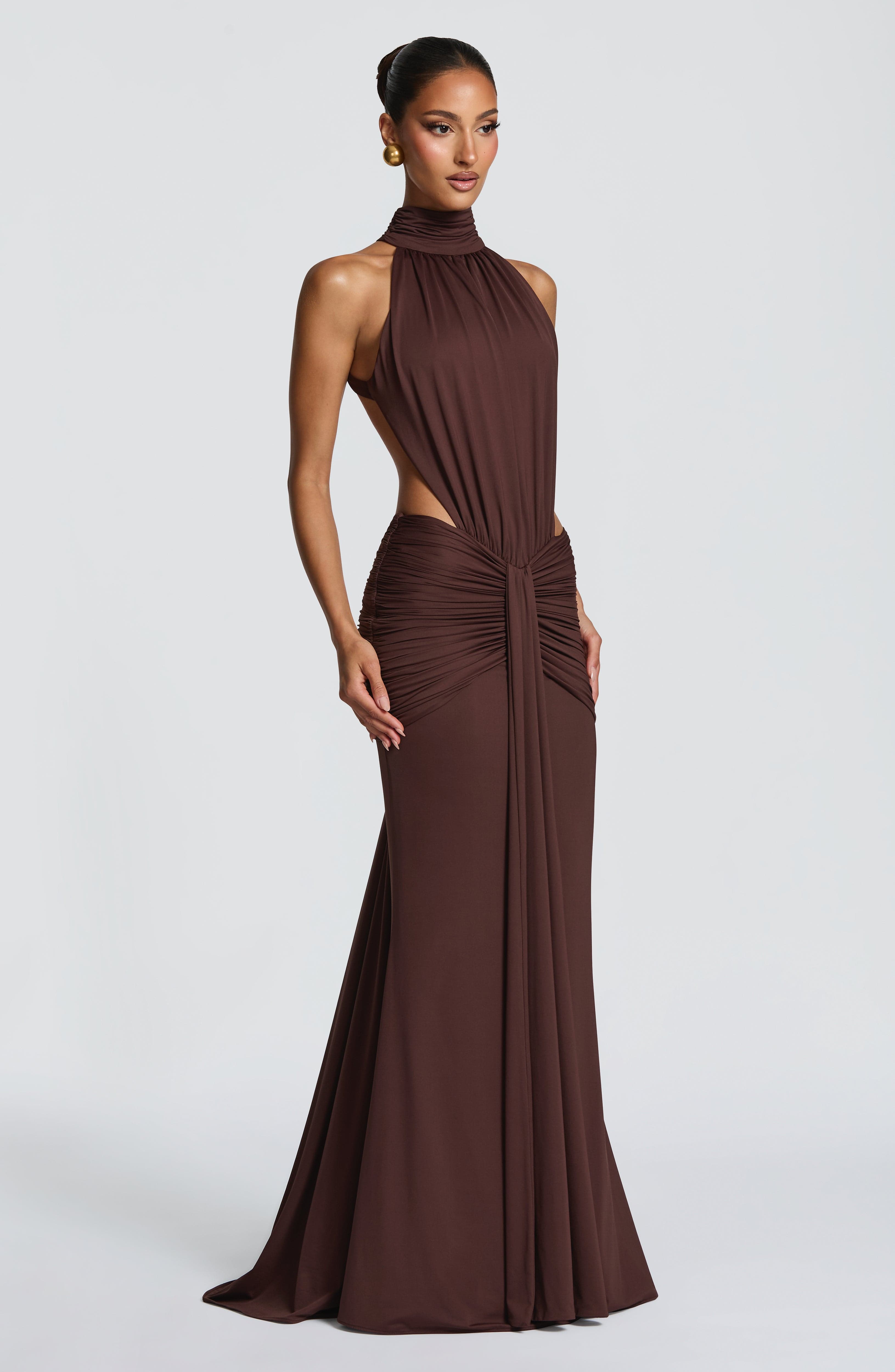 Sukienka Teodora Plum Maxi
