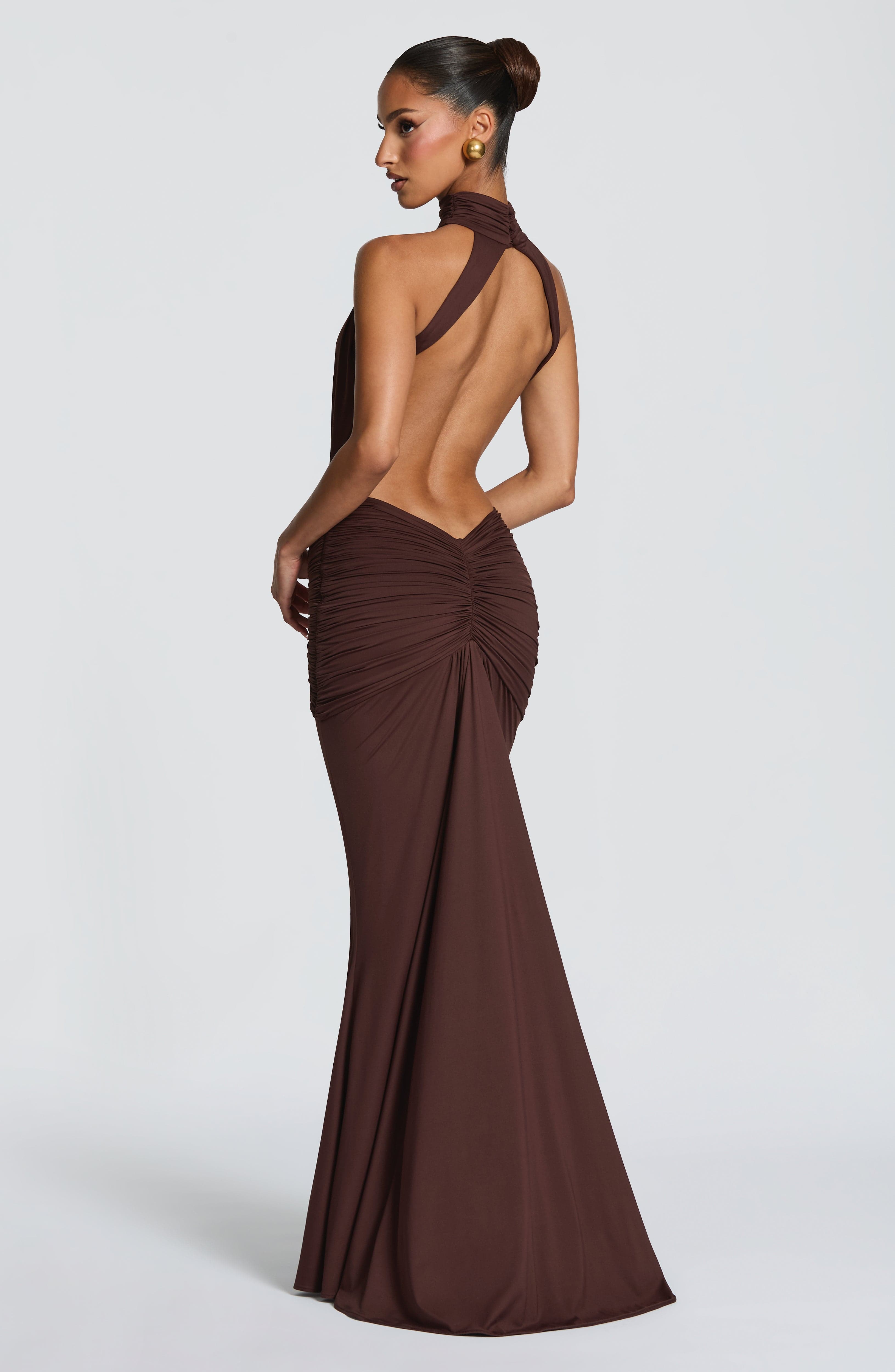Sukienka Teodora Plum Maxi