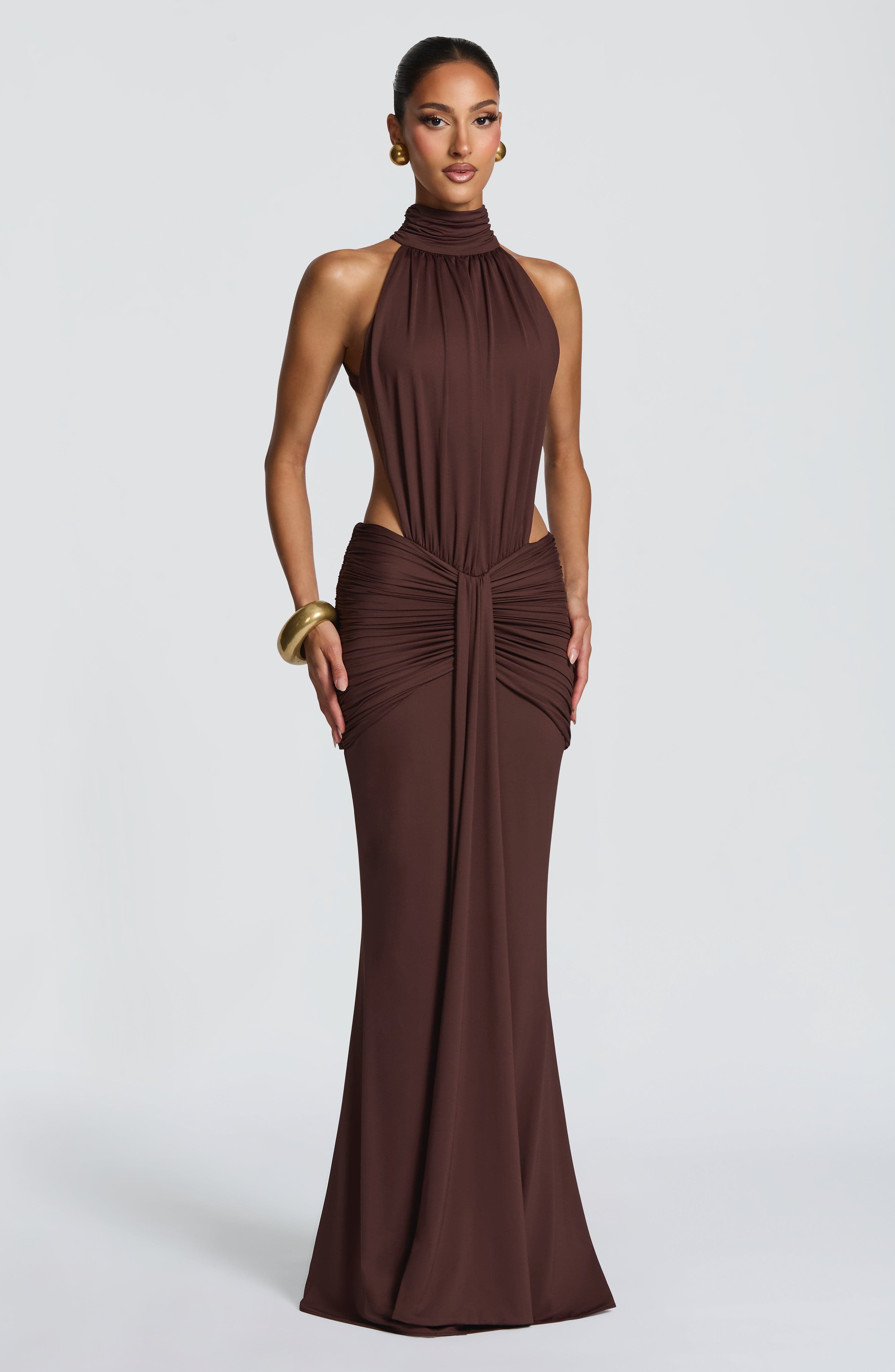 Sukienka Teodora Plum Maxi