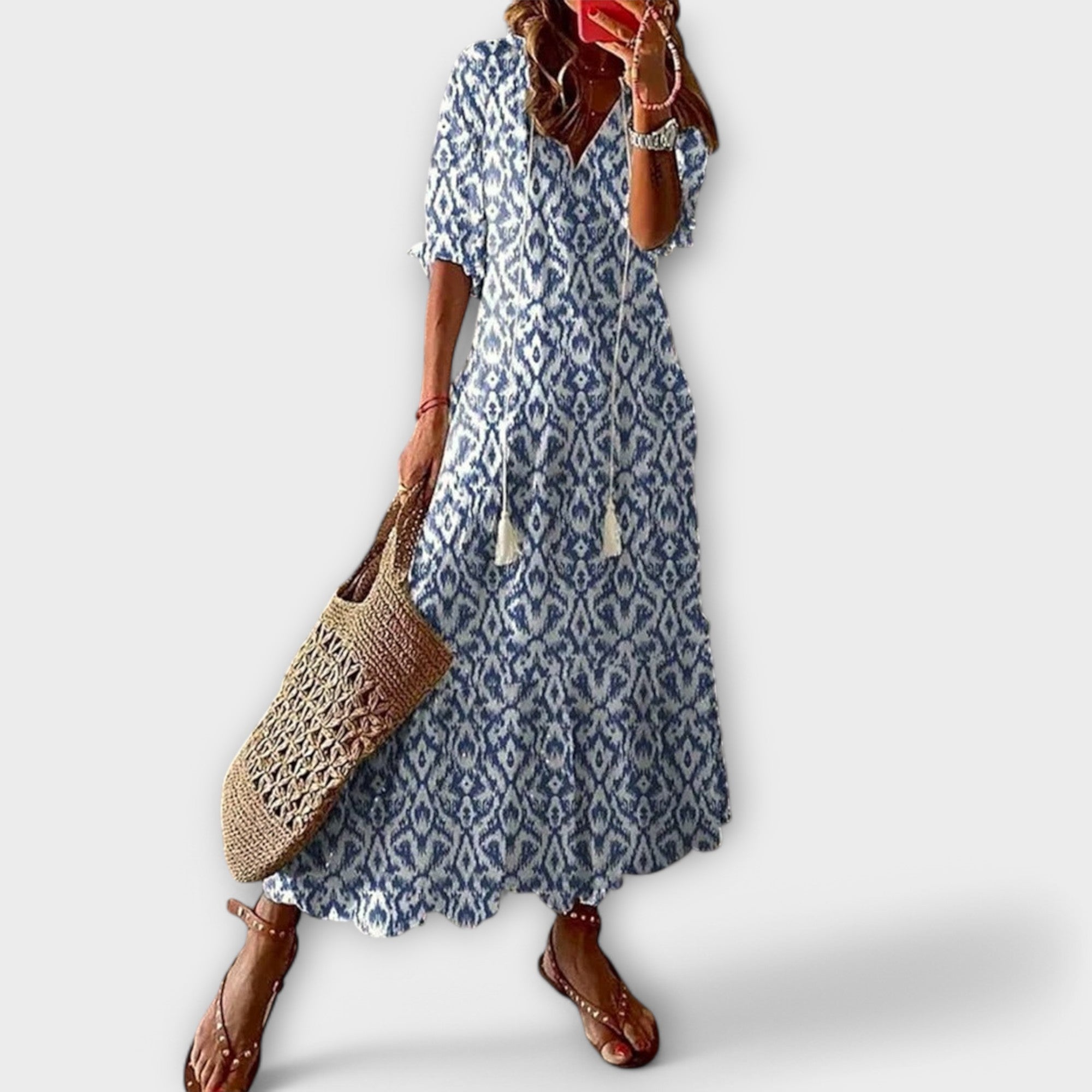 Helga | Elegancka Sukienka Maxi Boho